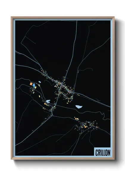 Une affiche de carte sur Crillon