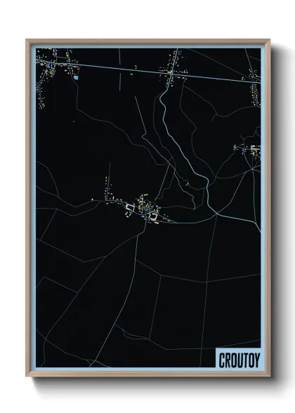 Une affiche de carte sur Croutoy