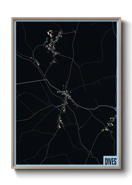 Une affiche de carte sur Dives