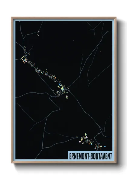 Une affiche de carte sur Ernemont-Boutavent