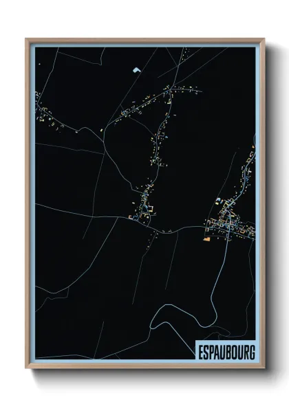 Une affiche de carte sur Espaubourg