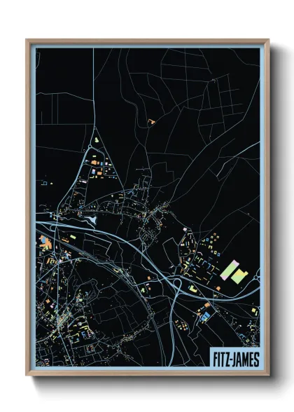 Une affiche de carte sur Fitz-James