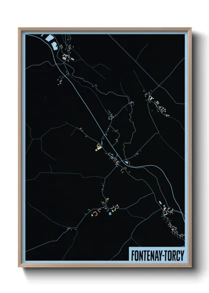 Une affiche de carte sur Fontenay-Torcy