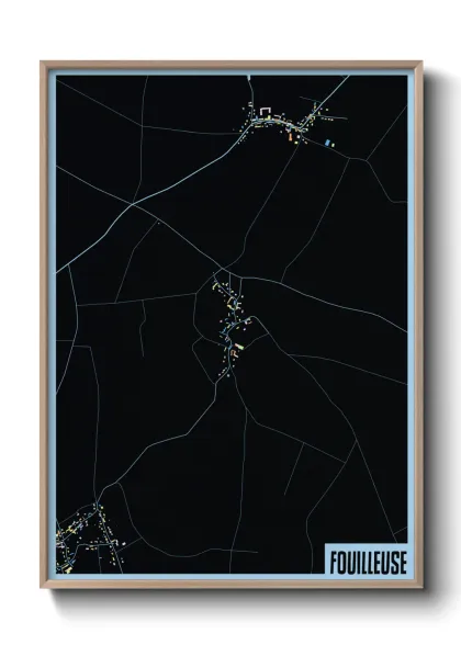 Une affiche de carte sur Fouilleuse