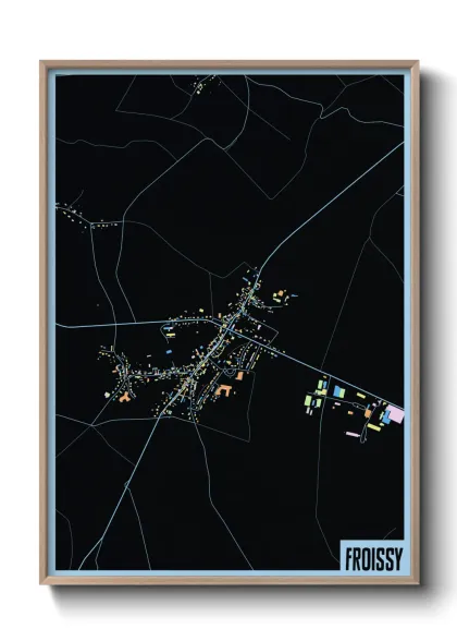 Une affiche de carte sur Froissy