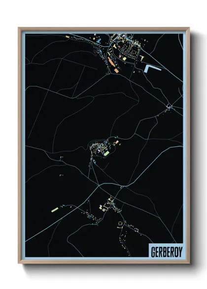 Une affiche de carte sur Gerberoy