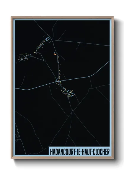 Une affiche de carte sur Hadancourt-le-Haut-Clocher