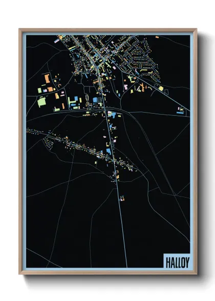 Une affiche de carte sur Halloy