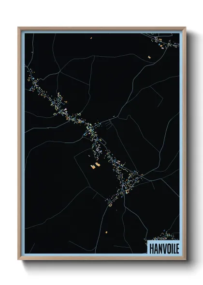 Une affiche de carte sur Hanvoile