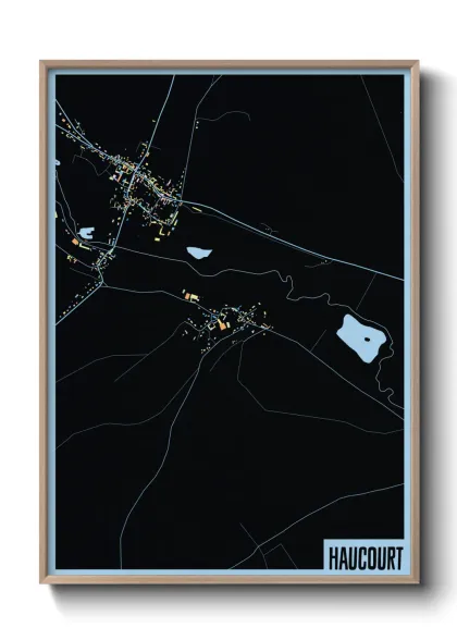 Une affiche de carte sur Haucourt