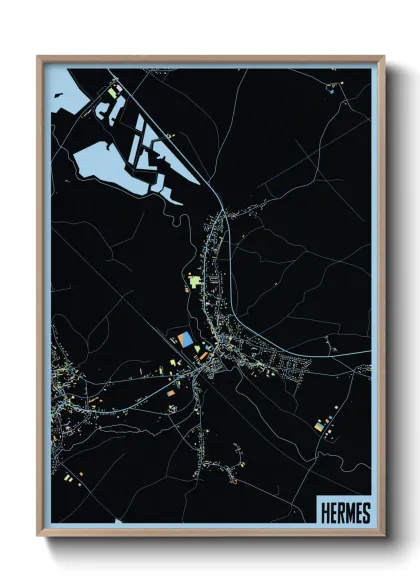 Une affiche de carte sur Hermes