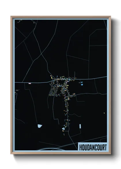 Une affiche de carte sur Houdancourt