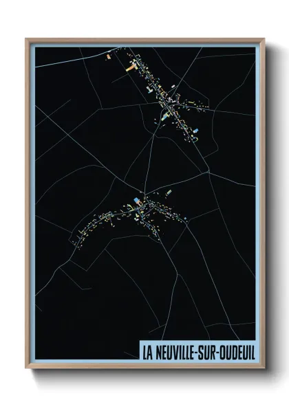 Une affiche de carte sur La Neuville-sur-Oudeuil