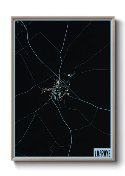 Une affiche de carte sur Lafraye