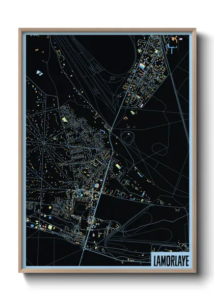 Une affiche de carte sur Lamorlaye