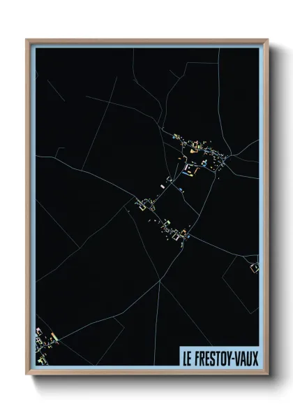 Une affiche de carte sur Le Frestoy-Vaux