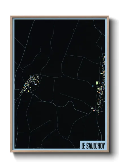 Une affiche de carte sur Le Saulchoy