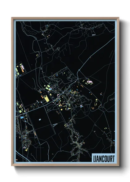 Une affiche de carte sur Liancourt