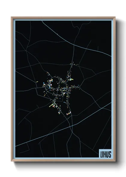 Une affiche de carte sur Lihus