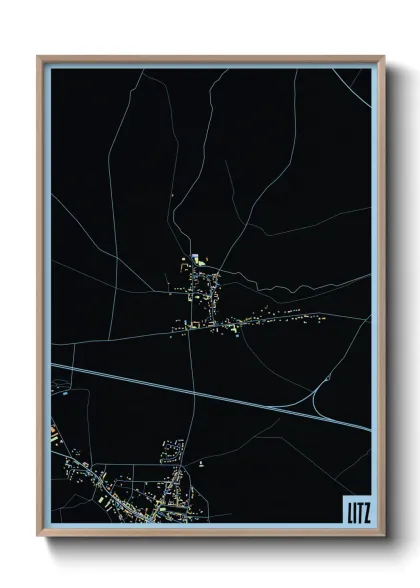 Une affiche de carte sur Litz