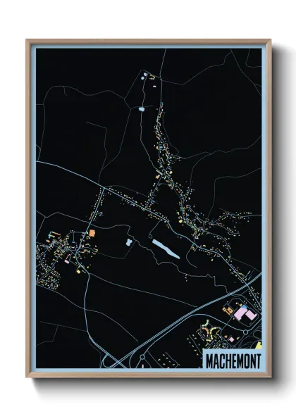 Une affiche de carte sur Machemont