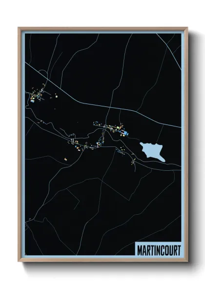 Une affiche de carte sur Martincourt