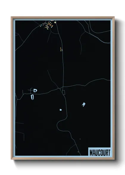 Une affiche de carte sur Maucourt