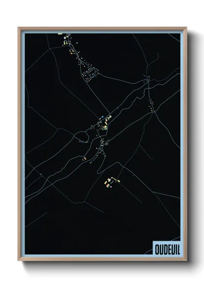 Une affiche de carte sur Oudeuil