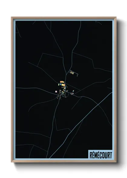 Une affiche de carte sur Rémécourt