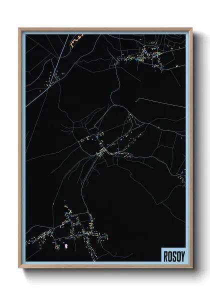 Une affiche de carte sur Rosoy