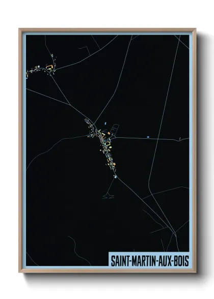 Une affiche de carte sur Saint-Martin-aux-Bois