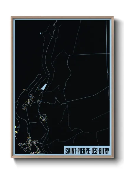 Une affiche de carte sur Saint-Pierre-lès-Bitry