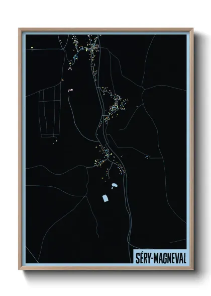 Une affiche de carte sur Séry-Magneval