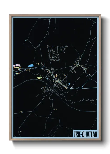 Une affiche de carte sur Trie-Château