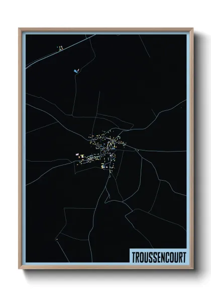 Une affiche de carte sur Troussencourt