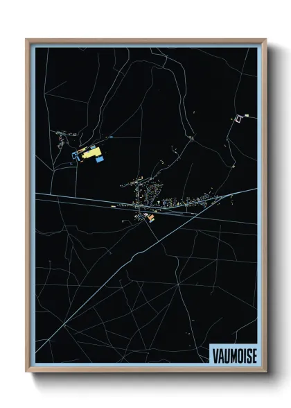 Une affiche de carte sur Vaumoise