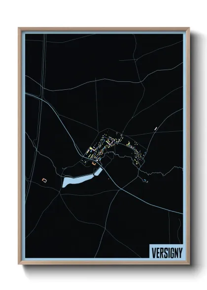 Une affiche de carte sur Versigny