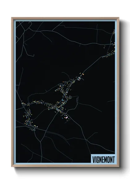 Une affiche de carte sur Vignemont