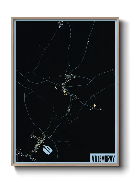 Une affiche de carte sur Villembray