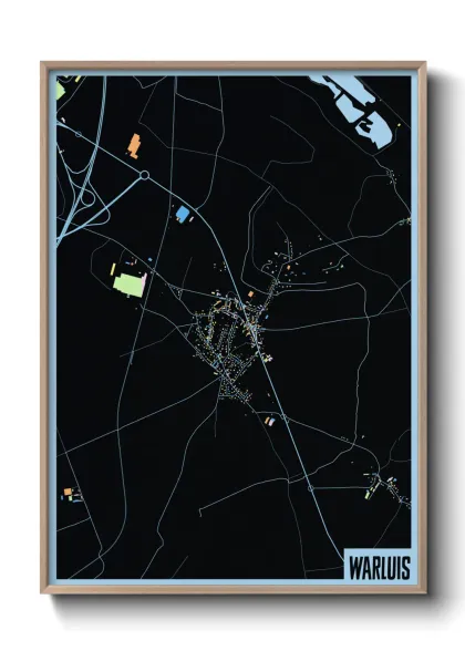 Une affiche de carte sur Warluis