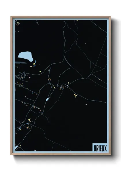 Une affiche de carte sur Brieux