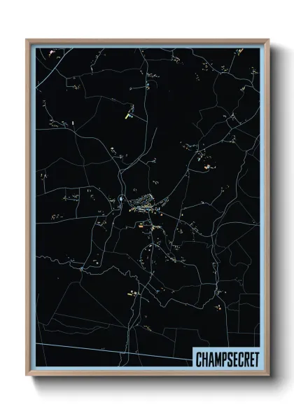 Une affiche de carte sur Champsecret