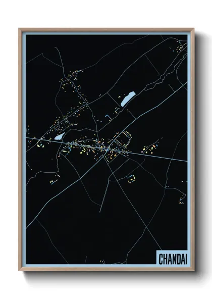 Une affiche de carte sur Chandai