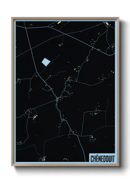 Une affiche de carte sur Chênedouit