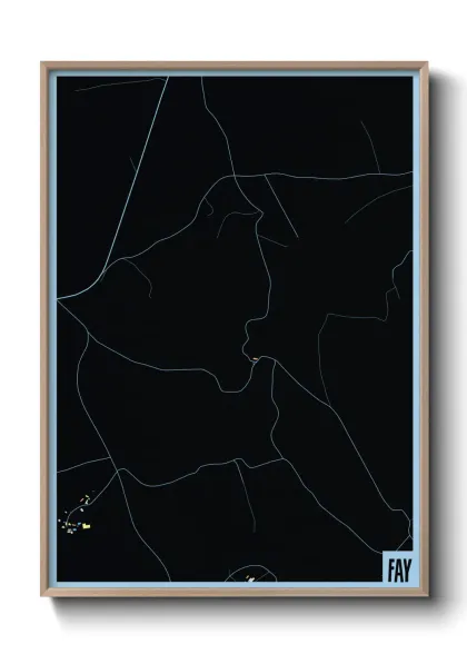 Une affiche de carte sur Fay
