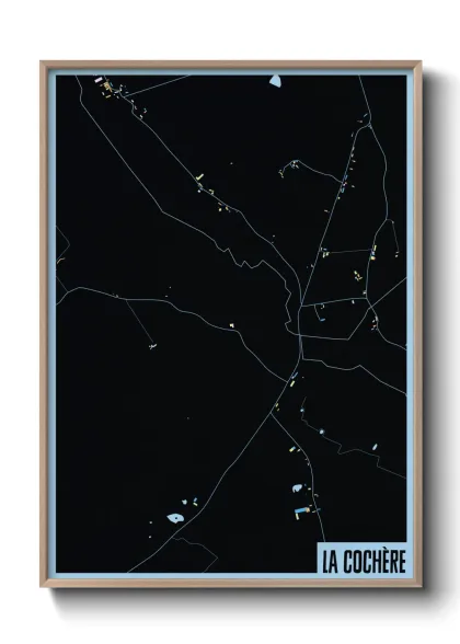 Une affiche de carte sur La Cochère