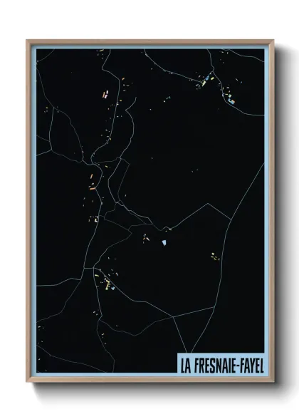 Une affiche de carte sur La Fresnaie-Fayel