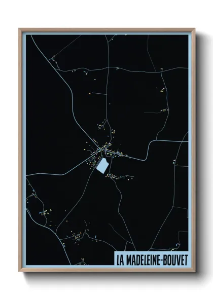 Une affiche de carte sur La Madeleine-Bouvet