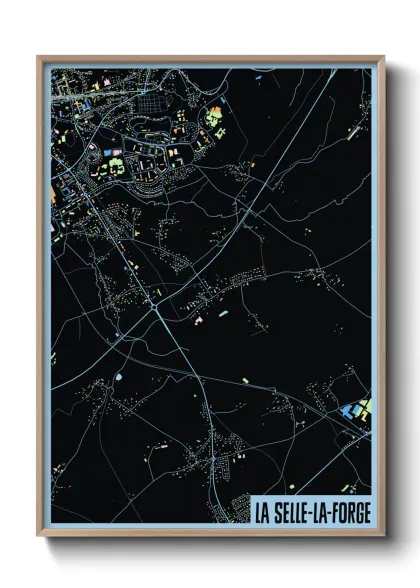 Une affiche de carte sur La Selle-la-Forge