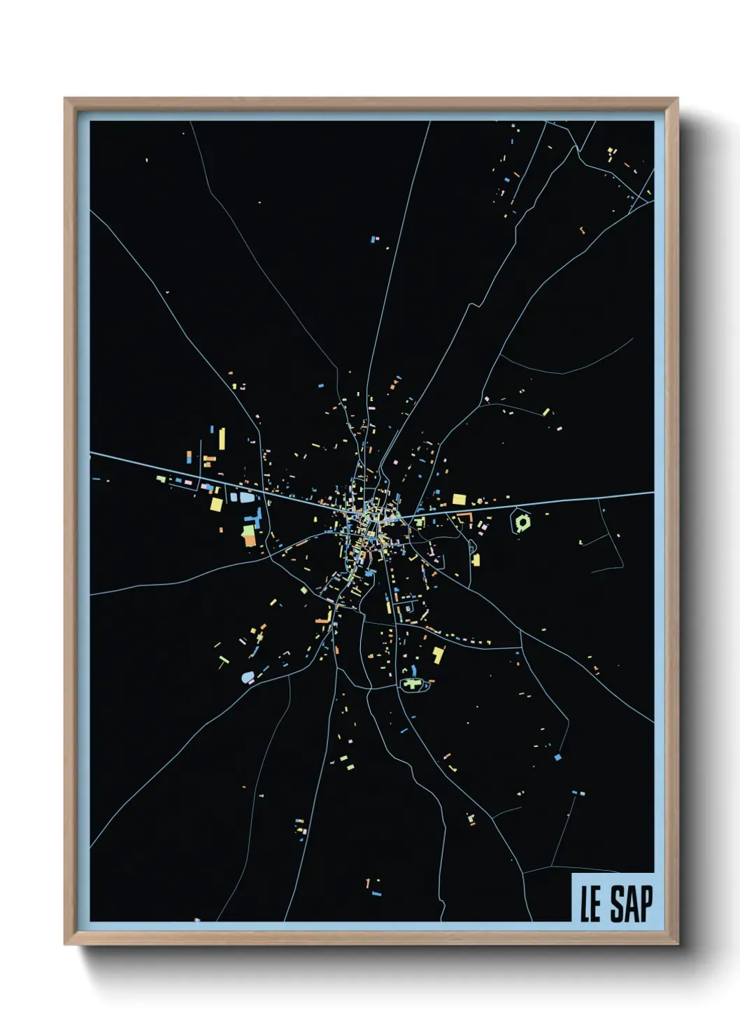 Un poster carte Le Sap